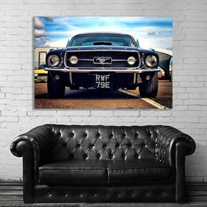 フォード・マスタング Ford Mustang 特大 ポスター 150x100cm アメ車 車 外車 インテリア グッズ 絵 雑貨 写真 フォト アート 大判 大 1