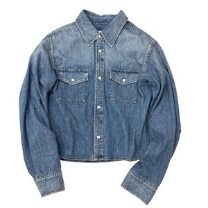 24AW CITIZENS OF HUMANITY CROPPED DENIM SHIRT 定価44,000円 sizeS BLUE 24050510000330 シチズンズ オブ ヒューマニティ デニム シャツ