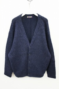 美品22AW is-nessイズネス ALPACA CARDIGAN アルパカ混 ニット カーディガン ルーズ シルエット 1004AWKN02 紺919O▲