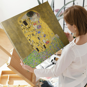 アートパネル アートボード クリムト 接吻 53×53 壁掛け インテリア 絵画 01