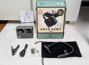 アサヒサイクル[ASAHICYCLE] KUKY AUTO PUMP mini FC-360 電動空気入れ 英/米/仏式バルブ対応 携帯ポンプ