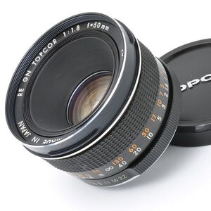 TOPCON RE GN TOPCOR 50mm F1.8 Black トプコン ＲＥ ＧＮ トプコール ブラック キャップ 東京光学 TOKYO KOGAKU 日本製 JAPAN 50/1.8 5 18