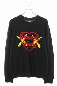 ヒューマンメイド ニット サイズ:XXL ×カウズ カシミヤクルーネックニット 中古 HJ12