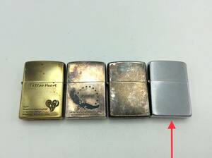 BB26○＜火花確認済み＞オイルライター ジッポー ZIPPO シルバーカラー ゴールドカラー 4点セット 喫煙グッズ 現状品○