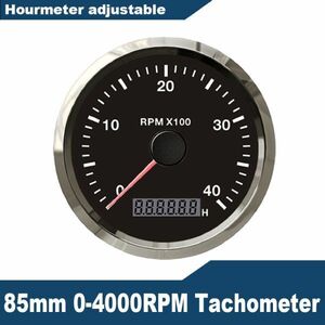 TA015:●人気　ボートモーター用 85 ミリメートルラウンド 0-4000 RPM アワーメーター防水発生器 RPM 改訂カウンタ 1