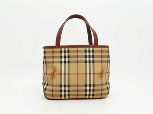 ◇【BURBERRY LONDON バーバリーロンドン】PVC チェック トートバッグ