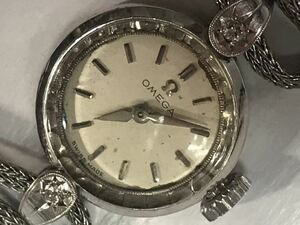 オメガ ● 手巻き cal.481 プラチナ ダイヤモンド OMEGA PLATINUM 23196 2P Diamond vintage watch 33-1