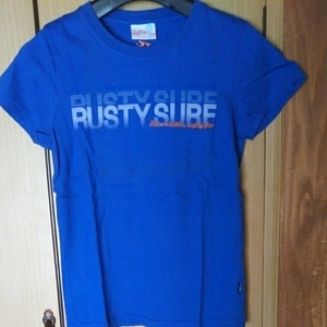 ★RUSTY★ ラスティ Tシャツ M ブルー グラデーション