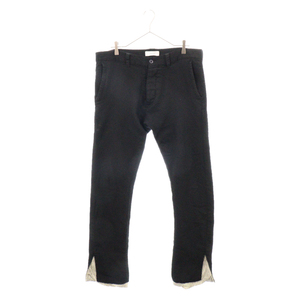 FACETASM ファセッタズム 22AW SHURUNKEN PANTS TOF-PT-M02 裾切りっぱなしトラウザーパンツ ブラック