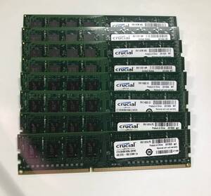 33★中古品 BIOS確認 デスクトップPC用 メモリー crucial 4GB DDR3 4GBx8枚 計32GB★