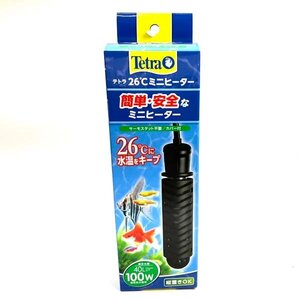 e)テトラ Tetra 26℃ミニヒーター 100W 観賞魚用ヒーター 適合水槽40L以下 安全カバー付 AC100 50/60Hz ペット用品※アウトレット品 傷み有