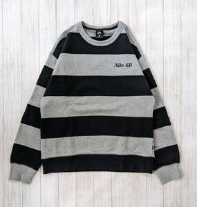 Nike SB/ナイキエスビー/Striped Skate Sports Crew-neck/ボーダークルーネックプルオーバースウェット/SIZE XL/ゆったりシルエット