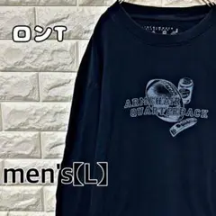 【アメリカンフットボール　アメフト】長袖Tシャツ【メンズL】ネイビー D74