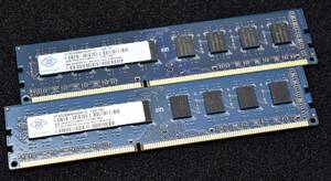 4GB 2枚組 (合計 8GB) PC3-12800 PC3-12800U DDR3-1600 240pin non-ECC Unbuffered DIMM 2Rx8(両面実装) NANYA (管:ED0029x1E