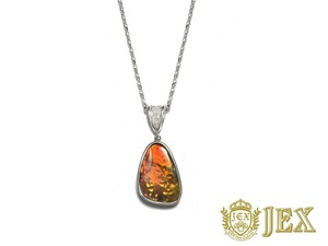 Ammolite K18WGアンモライト ダイヤモンドネックレス 新品 NO.61909