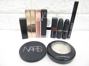 11D474MZ◎M.A.C マック/NARS/BOBBI BROWN 口紅 リップスティック リップティント フェイスパウダーなど 計12点◎中古