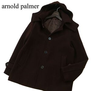 arnold palmer アーノルドパーマー 秋冬 ウール混★ フーディー コート Sz.4　メンズ　C2T08940_9#N