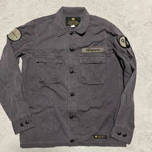 15ss NEIGHBORHOOD BDU.SOLID SHIRT ミリタリーシャツ　ワッペン　ネイバーフッド　L M-65 シャツ　