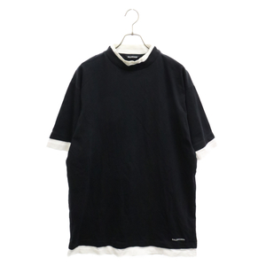 BALENCIAGA バレンシアガ 21SS Oversized Double Layer Tee オーバーサイズ ダブルレイヤー 半袖Tシャツ ブラック 644693 TIVG6