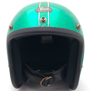 送料無料 BUCO INTERNATIONAL METALFLAKE GREEN 59cm/ブコメタルフレークラメ緑グリーンビンテージヘルメットendurobluelinegtドラゴン70s