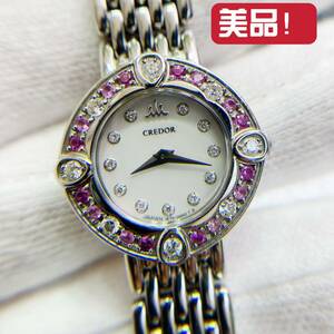 美品　セイコー　SEIKO　クレドール　CREDOR　シグノ　クォーツ　ダイヤモンド　シェル文字盤