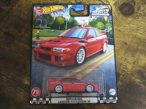 ◇412 HOT WHEELS PREMIUM MITSUBISHI LANCER EVOLUTION Ⅵ 三菱ランサーエボリューション 79 ブールバード ホットウィール