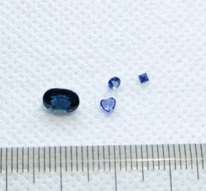 サファイア色々外し石セット綺麗カット石おまとめ 1.25ct 天然石ルース☆ 7　小カケ・キズありも パワーストーンの自分在庫その他同梱可能