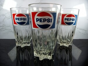 ガラスタンブラー おまかせ2個セット　PEPSI/輸入雑貨/昭和レトロ/未使用/長期保管品/タイ語？/ペア/アジアン