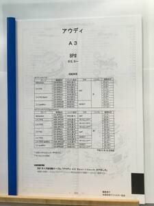 アウディ　A3（8P#)H15.9～　パーツガイド’20 　部品価格 料金 見積り