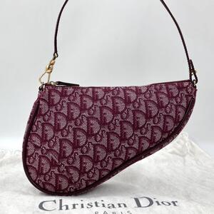 未使用近い● Christian Dior クリスチャンディオール 2447 トロッター ● サドルバッグ アクセサリーポーチ ショルダー ハンド バッグ 1円