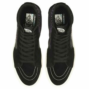 ■バンズ コンフィクッシュ スケートハイ ブラック/パープル スパイダーウェブ 新品 27.5cm US9.5 VANS COMFYCUSH SK8-HI 蜘蛛の巣