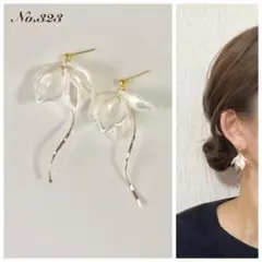 No.323 ハンドメイド ピアス イヤリング❤︎フラワー