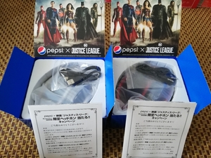 激レア　新品未使用 ペプシ PEPSI ジャスティスリーグ 限定ヘッドホン Bluetooth スーパーマン バットマン 2種セット