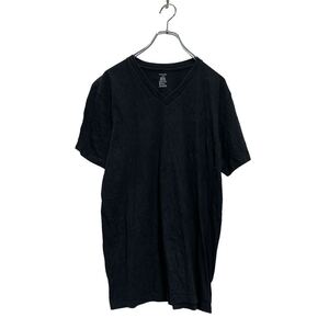 Calvin Klein 半袖 無地Tシャツ M ブラック カルバンクライン Vネック 古着卸 アメリカ仕入 a607-6162