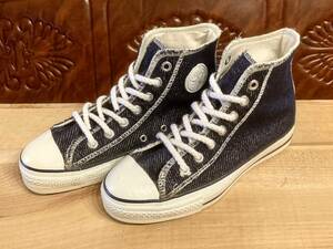 ★☆90s!USA!希少レア!!converse ALL STAR INSIDE OUT ネイビー 4 23cm コンバース オールスター デニム ハイカット ビンテージ 248☆★