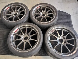 RAYS レイズ　CE28SL 9.5j 5H PCD120 ＋42 ダンロップ03G 265/35 R18 4本　シビックタイプR　FL5 FK8 検　TE37 エンケイ　SSR BBS