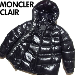 22AW MONCLER モンクレール CLAIR ロゴ フード ダウン ジャケット 0 黒 ブラック