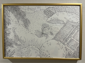 ボールペン画　原画 1点もの 日本人作家 絵画 絵 アート インテリア 