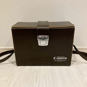 【キャノン】Canon カメラバッグ 純正 ハードケース レトロ 当時物 カメラケース ダークブラウン