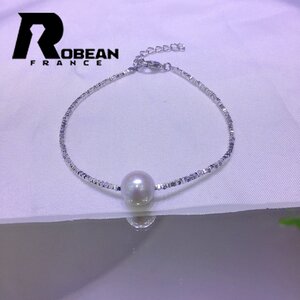 上品 EU製 定価8万円★ROBEAN・淡水真珠・ブレスレット★天然パール パワーストーン s925 アコヤ真珠 本真珠 オシャレ 10-11mm S001108