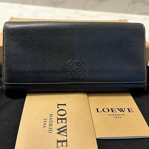 ロエベ　LOEWE 財布　二つ折り　長財布　アナグラム　メンズ　