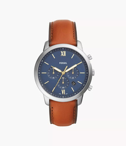 FOSSIL NEUTRA クロノグラフ ブラウンレザーウォッチ FS5453