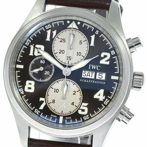 IWC SCHAFFHAUSEN IW371709 パイロットウォッチ クロノ アントワーヌ ド サンテグジュペリ 自動巻き メンズ 保証書付き_782928