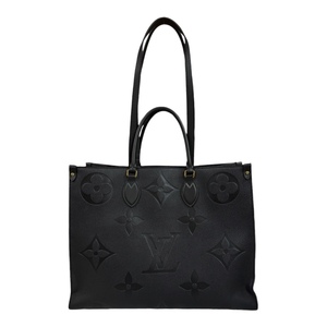 ルイヴィトン オンザゴーGM モノグラムアンプラント ショルダーバッグ M44925 ブラック レディース LOUIS VUITTON 中古 美品