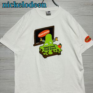 【入手困難】nickelodeon ニコロデオン キャラクターTシャツ XLサイズ　ヴィンテージ　海外輸入　ビッグプリント　ゆったり　一点物　レア