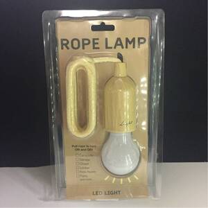 【ROPE LAMP】北欧 LED ロープ ランプ/電球 型/吊り下げ/アンティーク/ヘンプ/縄/ビンテージ/ペンダント/照明 器具/レトロ/灯器/雑貨/箱付