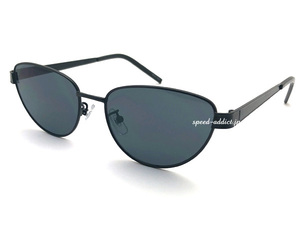 METAL FOX SUNGLASS 艶消しBLACK × SMOKE/マットブラックツヤ消し黒ぶちスモークカラーレンズキツネ目シャープクールカジュアルキレイめ