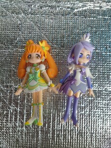 【ジャンク品】台座欠品 ドキドキ!プリキュア フィギュア キュアロゼッタ / キュアソード 2体 セット 人形 飾り コレクション おもちゃ