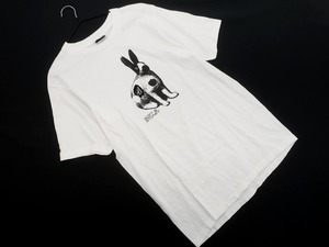 Volcom ボルコム ウサギ プリント Tシャツ sizeM/白 ■◆ ☆ ekb2 メンズ