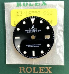 トリチノバ 純正 16570 エクスプローラー 黒 文字盤 ROLEX EXPLORER II black dial cal.3185/3186 luminova トリチウム ルミノバ ダイヤル